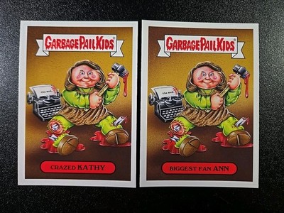 Stephen King Misery Kathy Bates James Caan Spoof 2 Card Set Garbage Pail Kids