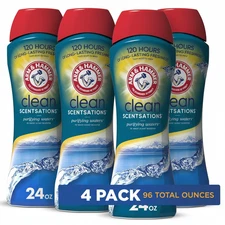 Arm & Hammer In-Wash Scent Booster, Purifying Waters Pack of 4