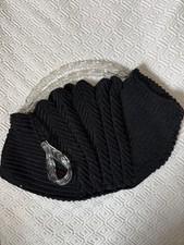 Vintage Handbag Lucite Handles Bag Black Corde Purse An M. E Product 1950  s