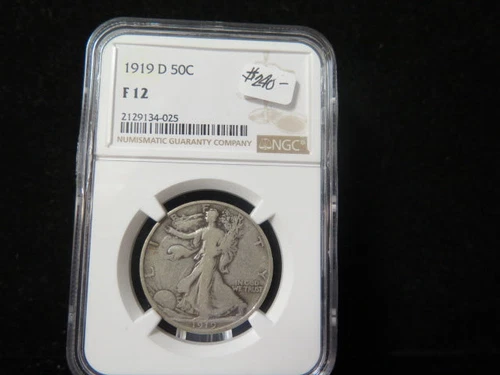 1919-D Walking Liberty Half Dollar. NGC Graded  Circulated Coin. Store# 03345