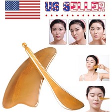 Natural Ox Horn Fascia Gua Sha Board Face Massage Scraping Facial Beauty Tool