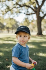 Nike Toddler Black Baseball Cap Hat Swoosh Logo 1  3 Years Adjustable