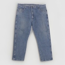 Wrangler Rugged Wear Men s Denim Jeans 44x32 Blue Straight Leg
