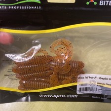 SPRO Wave Tail Grub 3  Pumpkin Seed 9 count p...