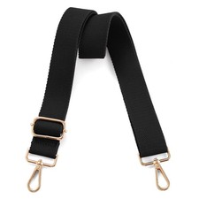 Hamdecro Wide Purse Strap Replacement Crossbody 57.01 inches, Gold - Black