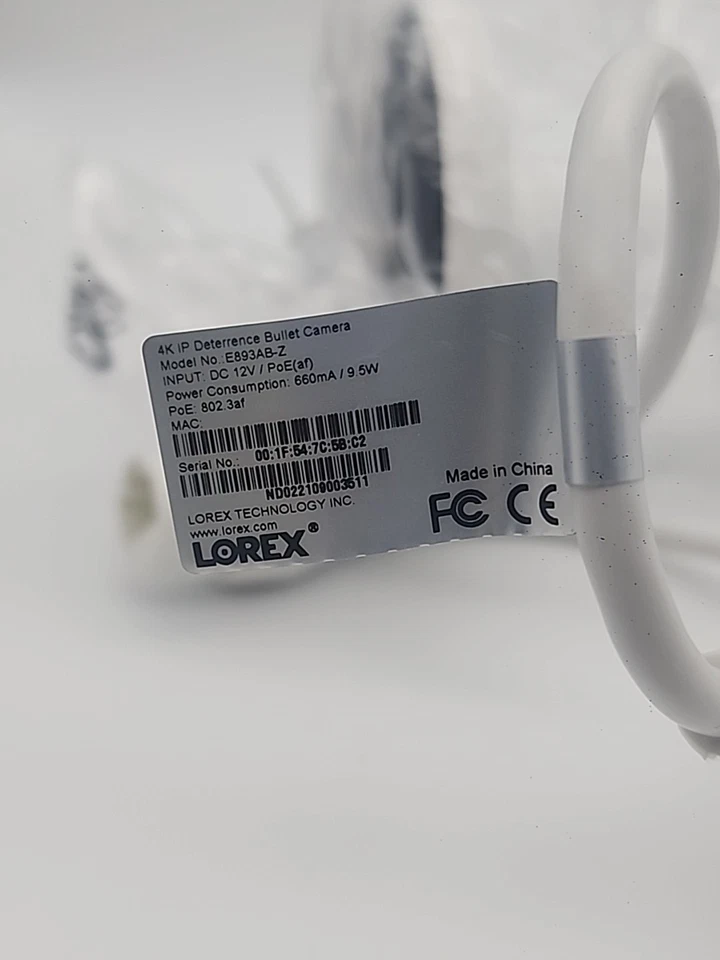 Lorex E893AB 4K UHD dissuasão inteligente bala de rede externa ADICIONAR NA câmera lacrada - Imagem 3 de 3