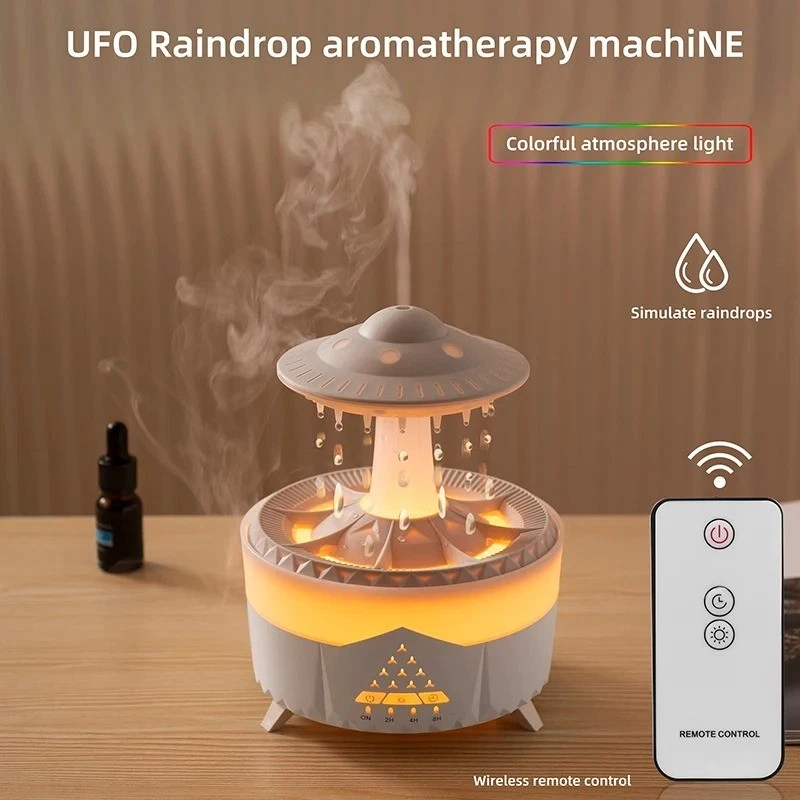 Rain Cloud Humidifier Water Drip with Adjustable LED Lights White Nois - Image 2 of 4