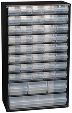 Raaco 126762.0 44 Compartment Steel Frame Cabinet Organiser,Clear, Large