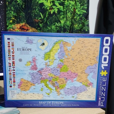 Eurographics Map of Europe 1000 Piece Interlocking Cardboard Jigsaw Puzzle