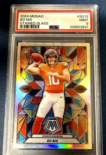 2024 Panini Mosaic - Stained Glass Bo Nix #SG-19 (RC) Broncos
