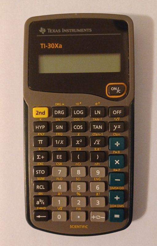 TI-30Xa calculator