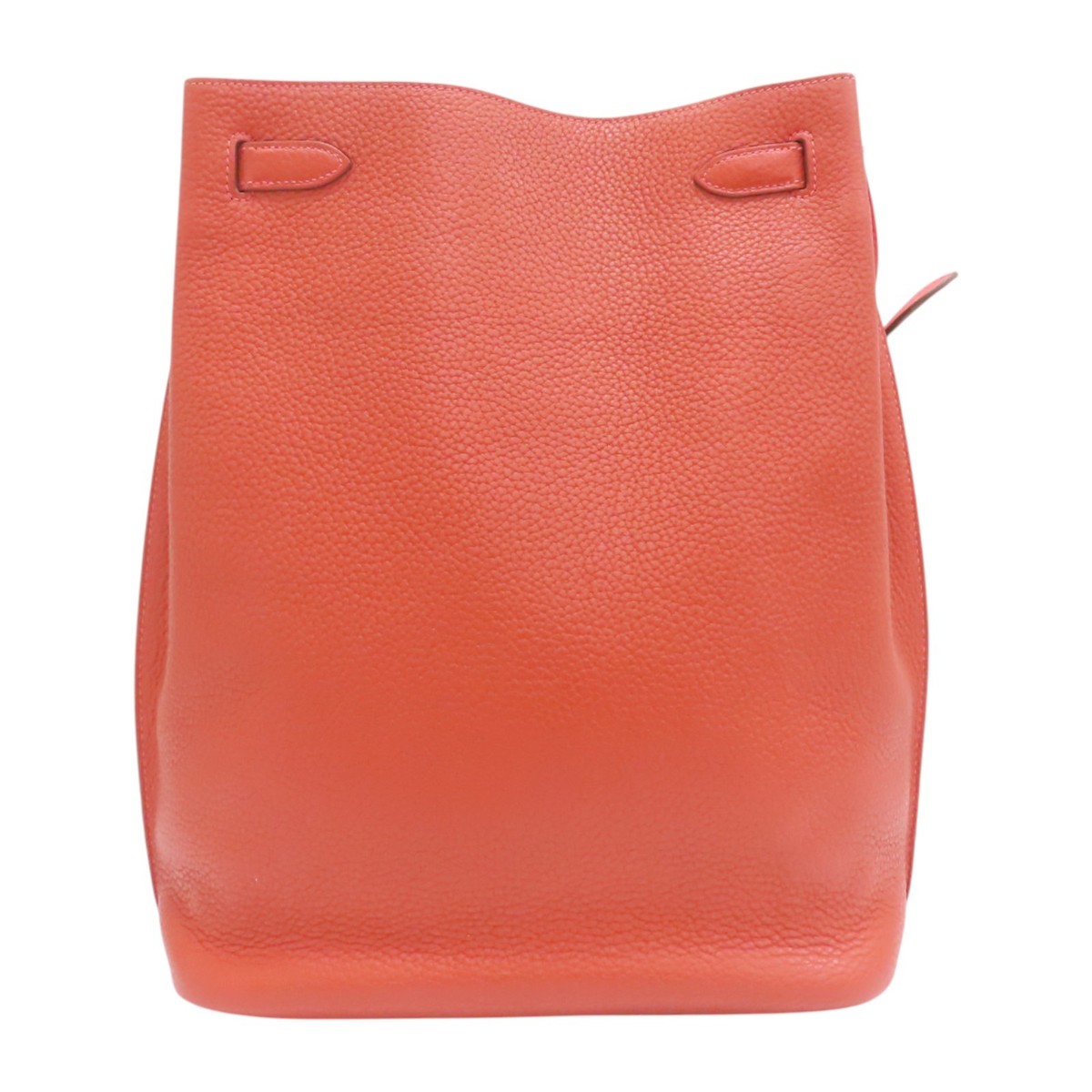 HERMES So Kelly 26 Shoulder Bag Orange Togo Leather Palladium Plated 口R  Stamp