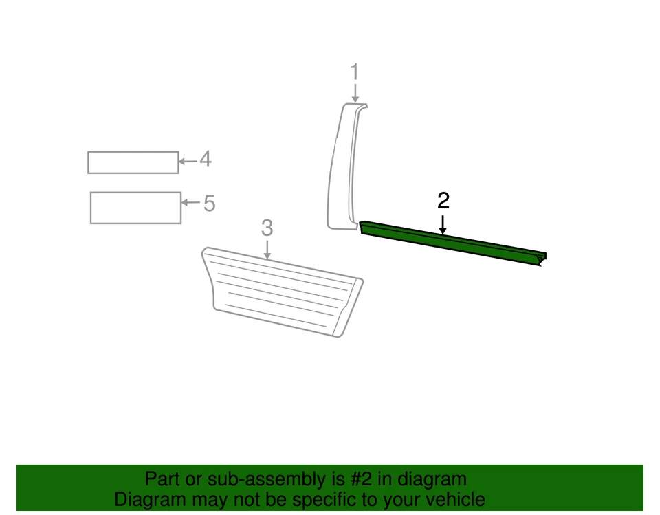 Ford Expedition genuíno 2008-2017 - Tira meteorológica de vidro 8L1Z-7821453-AA - Imagem 2 de 3