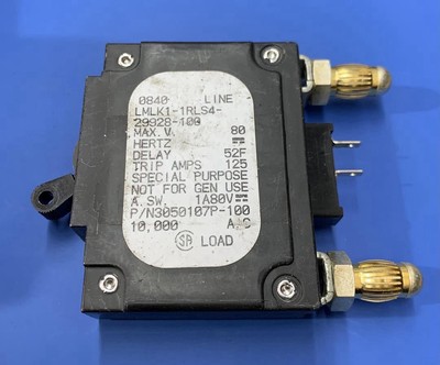 Airpax DC Circuit Breaker LMLK1-1RLS4-29928-100 100A 80VDC 1P