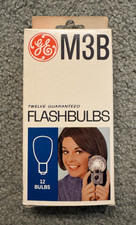 Vintage  General Electric GE  M3B Flashbulbs  Box of 12 Peanut Bulbs