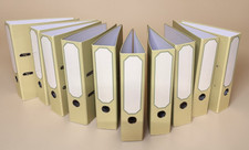 Image of Heritage A4 Lever Arch Files : 10 PACK. Traditional Light Green-Yellow . 75mm.