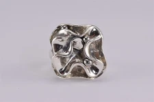 Silpada Sterling Silver R1809 Blooming Flower Statement Band Ring 19g 925 Sz: 6