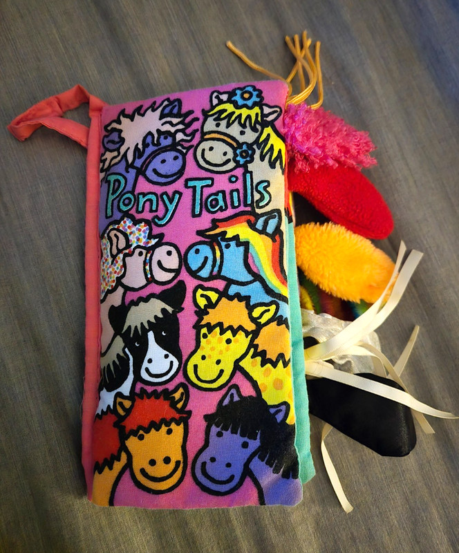 Jellycat Pony Tails Kids Book Fabric Cloth Plush Sensory Crinkle Texture