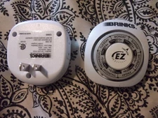 Lot of 2 Brinks EZ Security vacation light timer activators used once USA plug