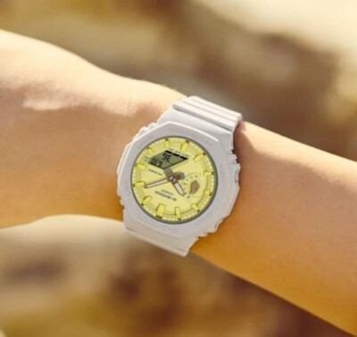 Casio G-Shock GMA-S2100NC-4A Yellow Analog Digital Ladies Octagon
