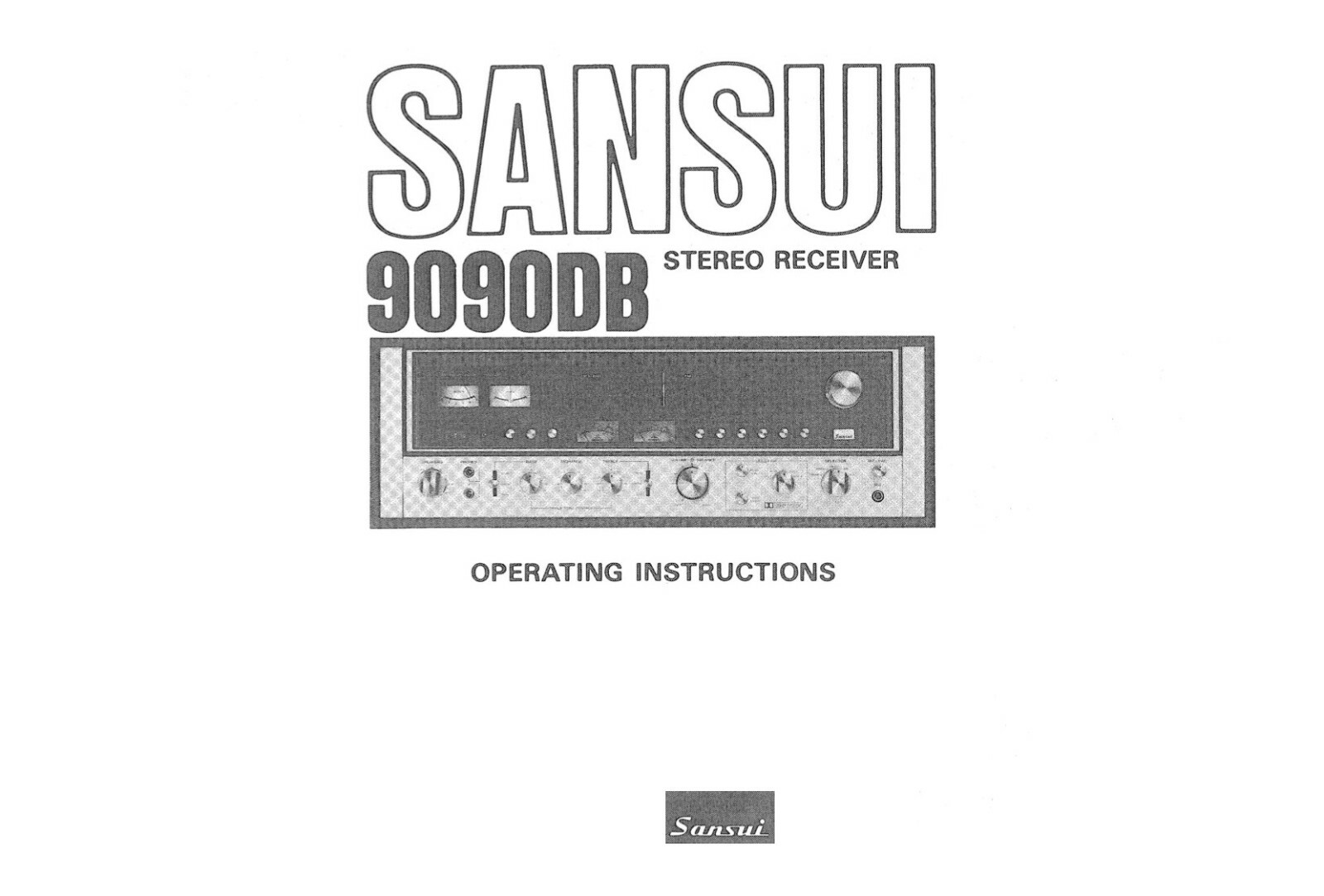 High res scans of the so rare owner's manual for vintage Sansui 9090DB receiver 