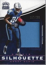 2017 Crown Royale Jumbo Rookie Silhouette Jerseys Pink Corey Davis Jersey /250