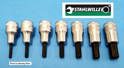 STAHLWILLE Germany 49/7 Metric Hex Bit Socket Set 3/8'' Dr 3,4,5,6,7,8,10mm