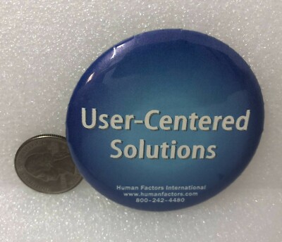 Human Factors International User-Centered Solutions Advertising Pin