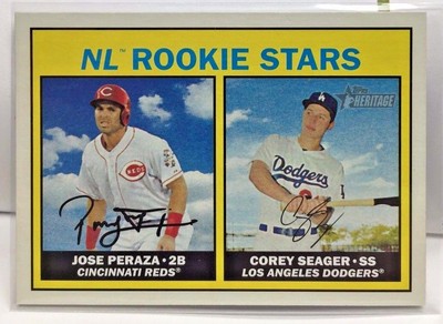 Corey Seager / Jose Peraza 2016 Topps Heritage RC Rookie Card #168