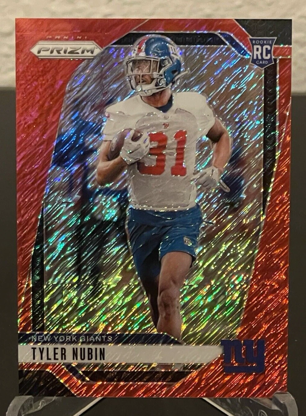 2024 Panini Prizm FOTL RED SHIMMER /35 Tyler Nubin #395 Rookie (RC) NYG