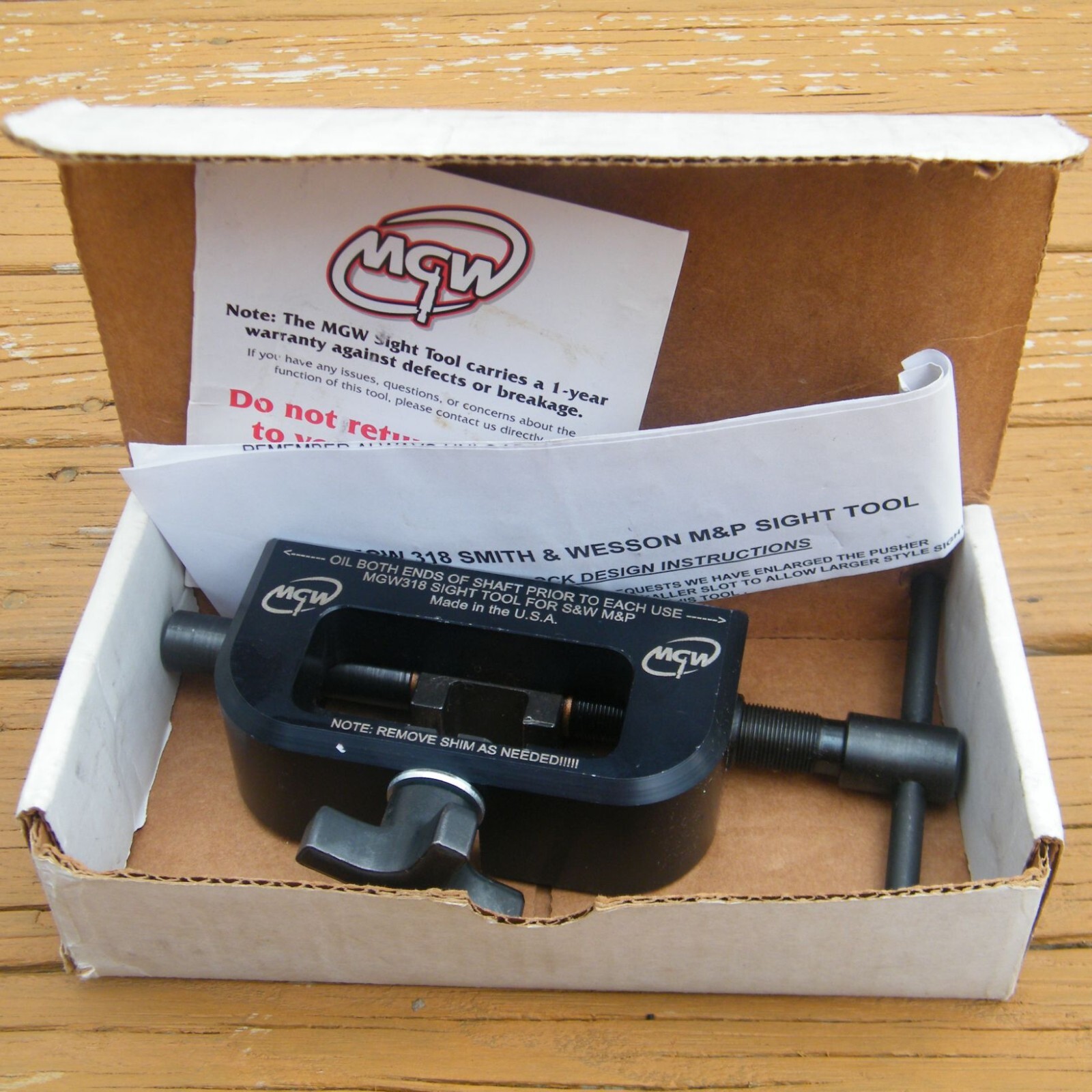 MGW 318 Maryland Gun Works Front & Rear Sight Tool for S&W M&P eBay