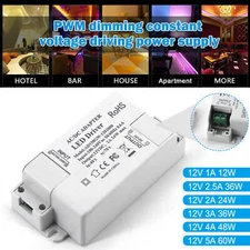 AC 110V to DC 12V 12W-60W Dimmable Transformer Power Supply LED Driver Adapter