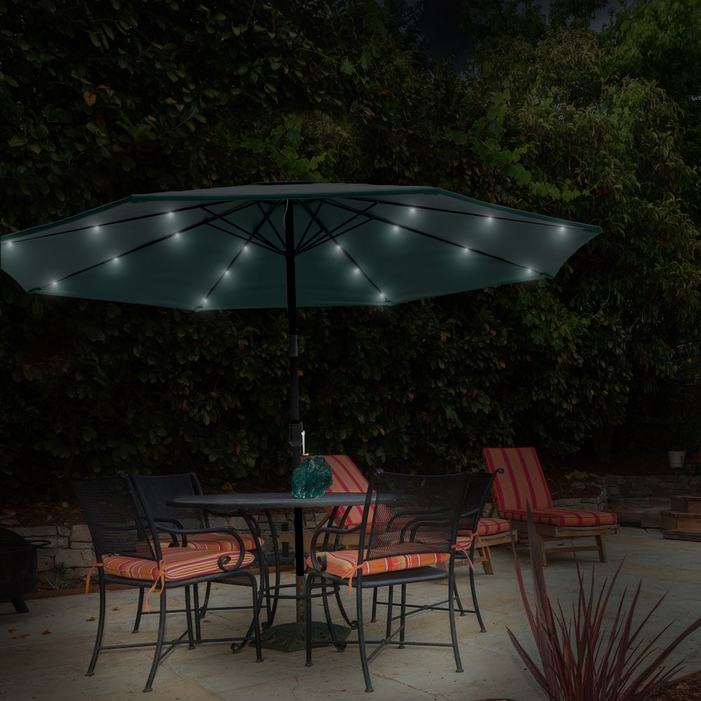 Patio Umbrella – 10 Foot Shade with Solar Powered LED Lights by Pure Garden  - The ICT University
