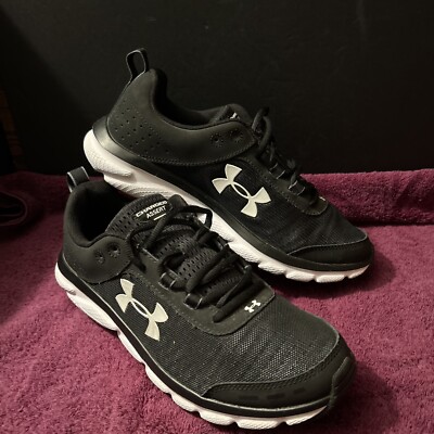 Size 9.5 - Under Armour Charged Assert 8 Black White for 