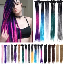 US DIY Crochet Dreads Braids Ombre Handmade Dreadlocks Hair Extensions 5pcs