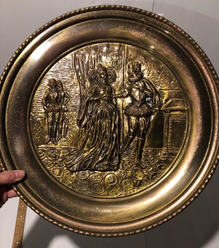 Decorative Metal Cast Gold colored Wall Plate eBay