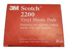 3M Scotch 2200 3-1/4" 4-1/2" .125" Black Electrical Vinyl Mastic Pads New
