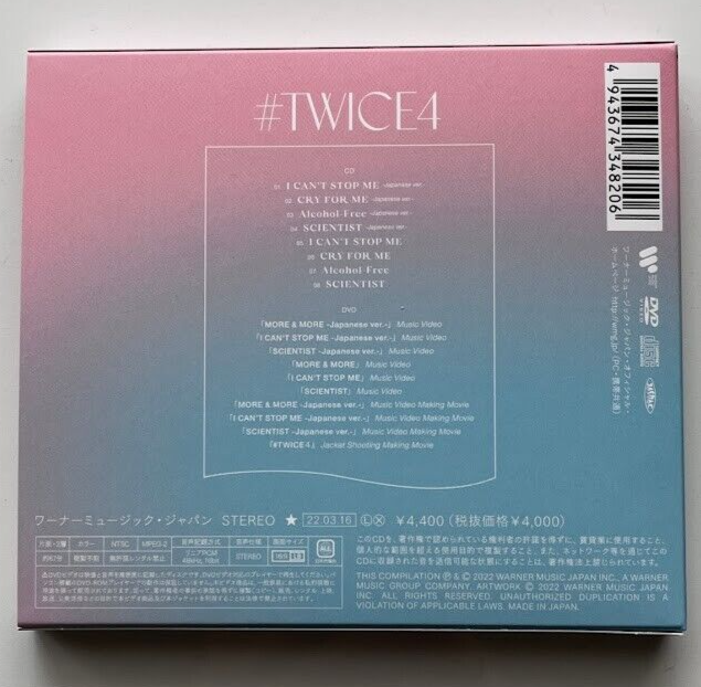 TWICE #twice4 CD + All Member Ver. Photocard + Japan 5th