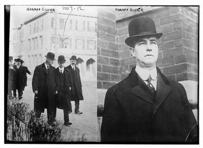 Norman Glover shown alone and also walking with two other ... c1900 Old Photo