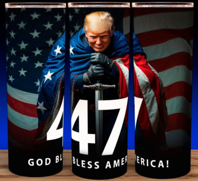 President  Donald Trump 47 God Bless America Cup Mug Tumbler 20oz