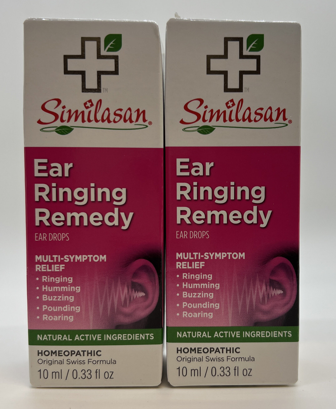Ear Ringing Remedy *2 PACK* Ear Drops 0.33 fl oz EACH (10 ml) Exp 01/