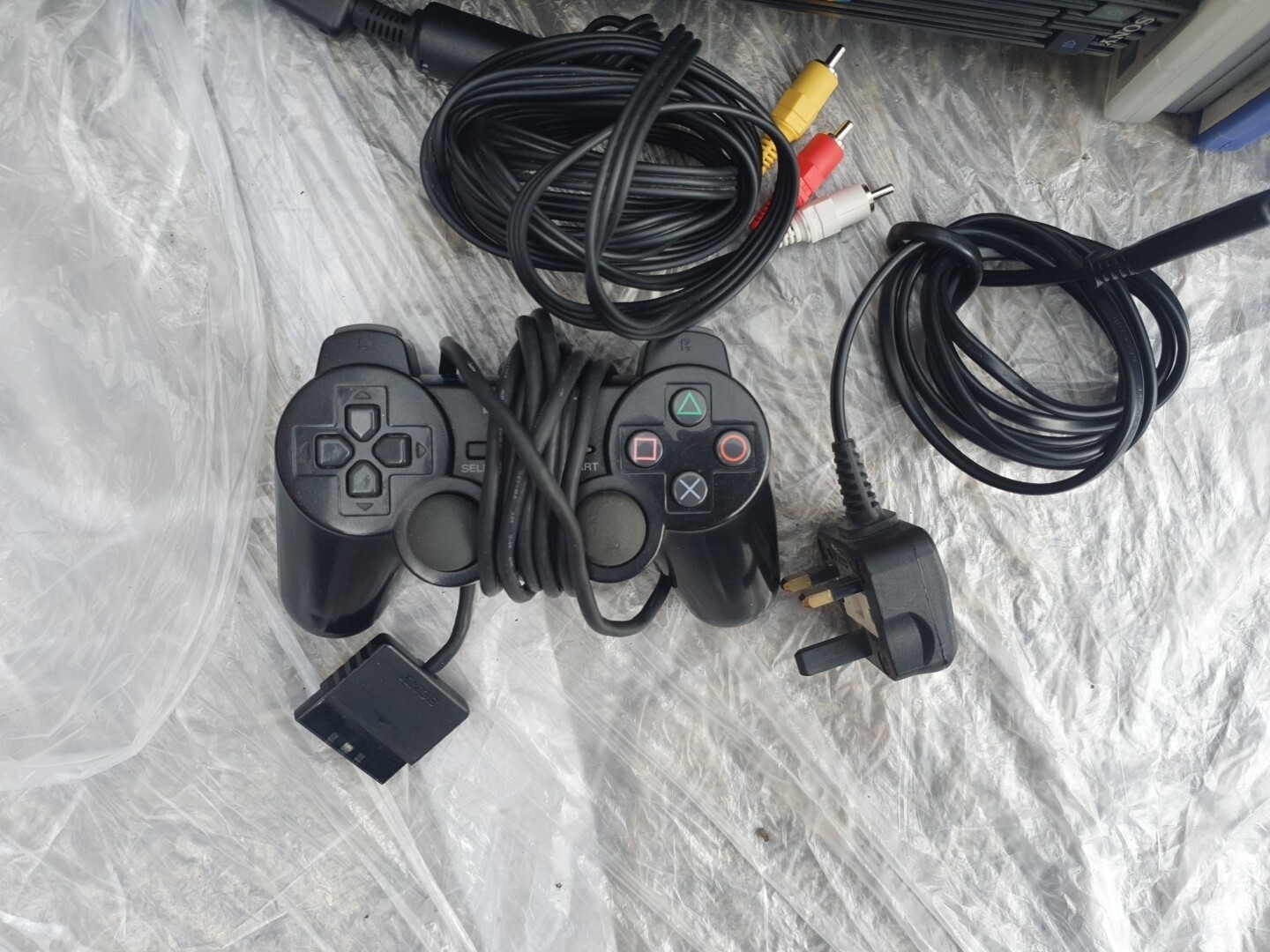 Official Sony PlayStation 2 Ps2 Phat Console,1 Controller, Wires And 24