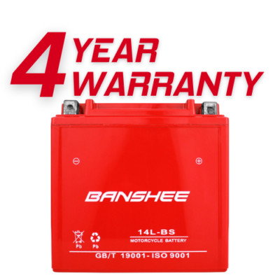 Banshee Replaces YTX14L-BS Maintenance Free Sealed AGM Motorcycle Battery