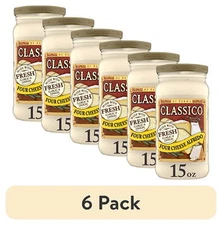 (6 pack) Classico Four Cheese Alfredo Spaghetti Pasta Sauce, 15 oz. Jar ricotta