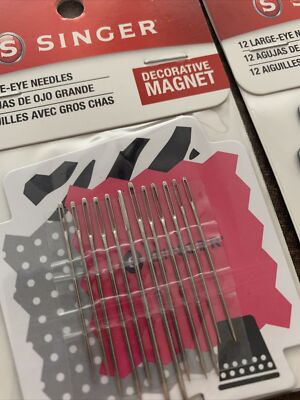 12 Stück SINGER Nähnadeln Mit Großem Öhr – Magnetisch Und Ideal Für Dicke Stoffe