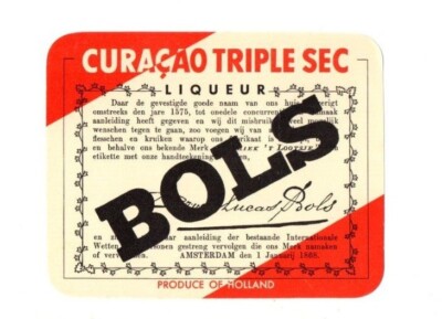 Netherlands - Vintage Label - Erven Lucas Bols, Amsterdam - Curacao Triple Sec