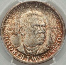 1946-S Booker T. Washington Half Dollar NGC MS-67 SPECTACULAR TONING !