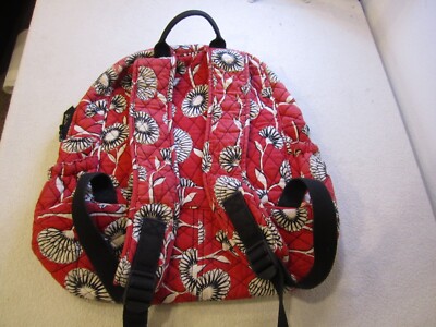 Vera Bradley Red Floral Backpack Quilted 14 display picture 3