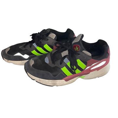 Adidas Sneakers Mens Size 10 Black Yung 96 Burgundy Lace Up  display picture 2