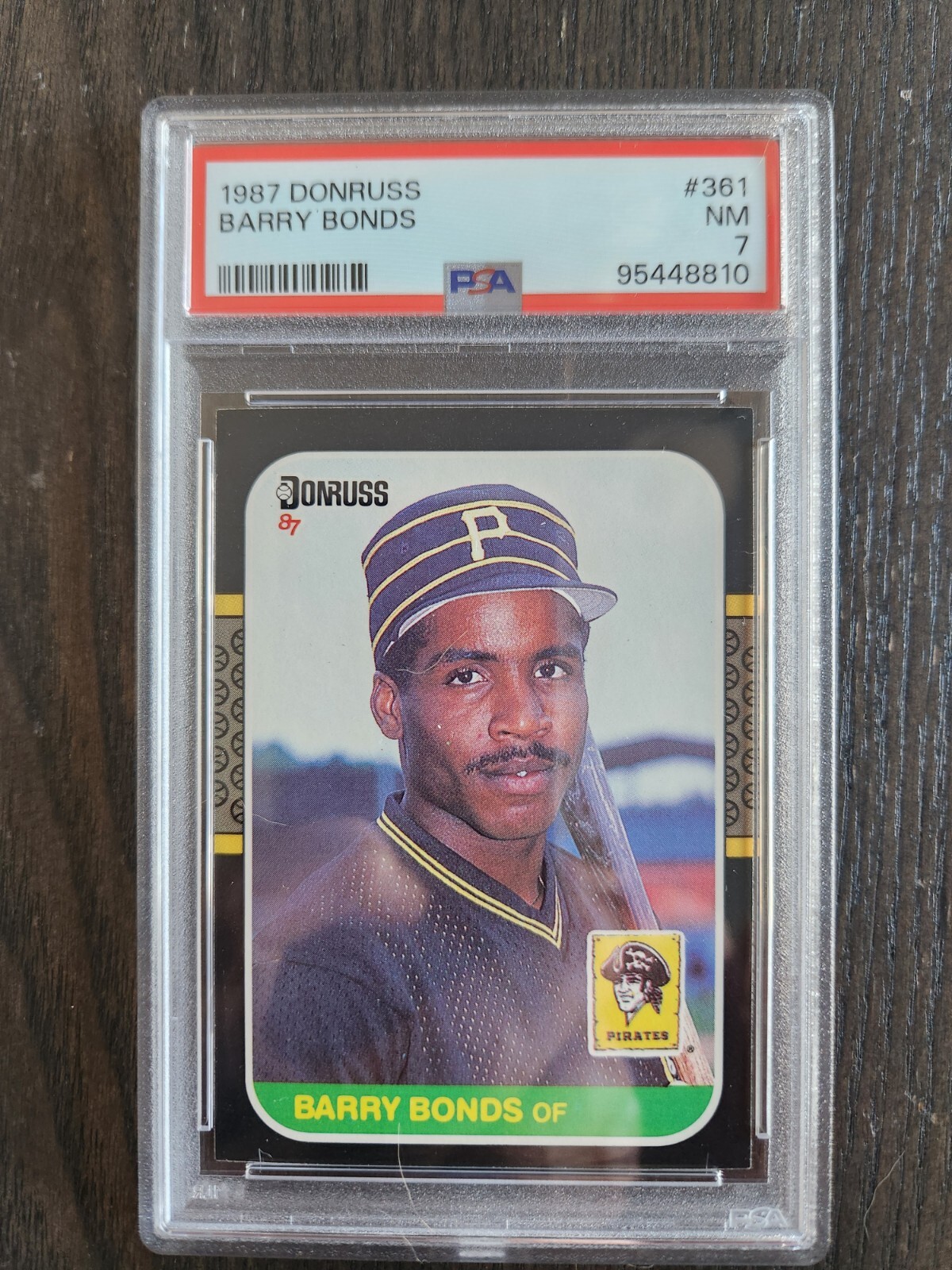 1987 DONRUSS #361 BARRY BONDS ROOKIE RC PSA 7